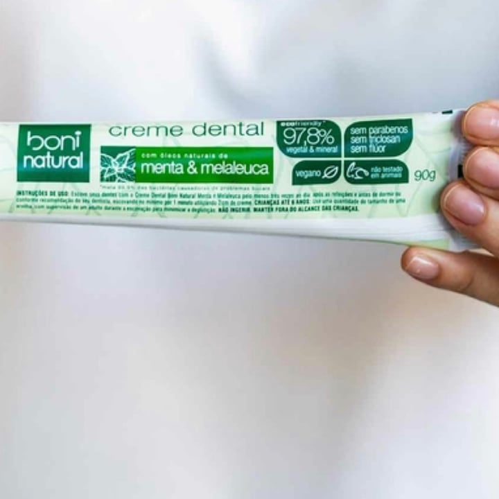photo of Boni natural Creme dental shared by @deboasnaterapia on  01 Sep 2022 - review