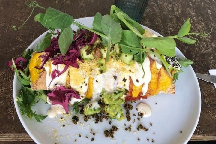 review photo of Greenhouse Canteen & Bar Smoked Jackfruit Enchilada shared by @bernardschokman on 11 Jan 2020 - review