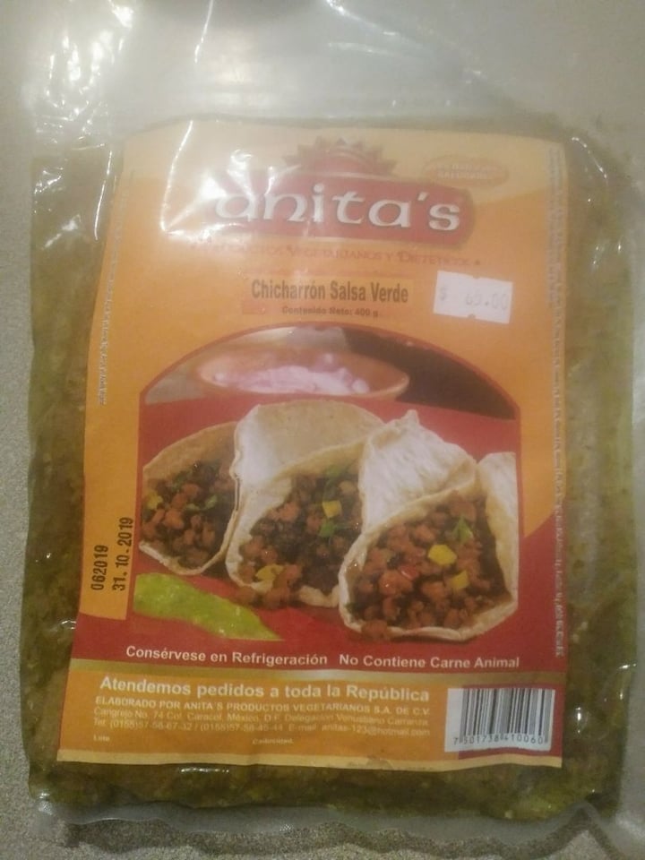 photo of Anita's Chicharrón salsa verde shared by @melissamx on  19 Jul 2019 - review