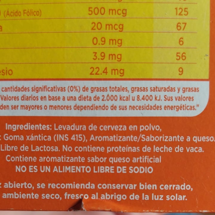 review photo of Nutrileva Levadura de Cerveza sabor Queso shared by @sofbntz on 05 Dec 2022 - review