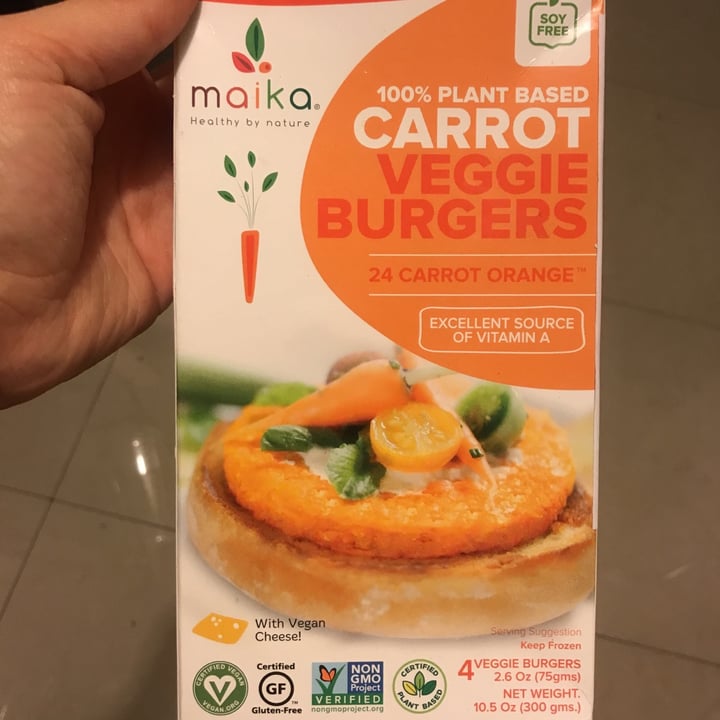 photo of Maika Foods Carrot Veggie Burger shared by @monitzin on  08 Apr 2021 - review