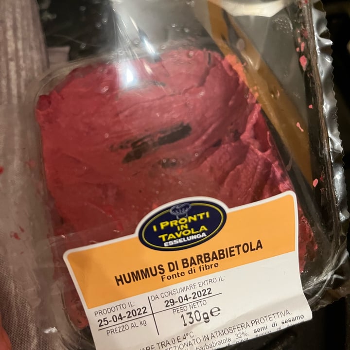 review photo of I Pronti In Tavola Esselunga Hummus Di Barbabietola shared by @federichina93 on 27 Apr 2022 - review