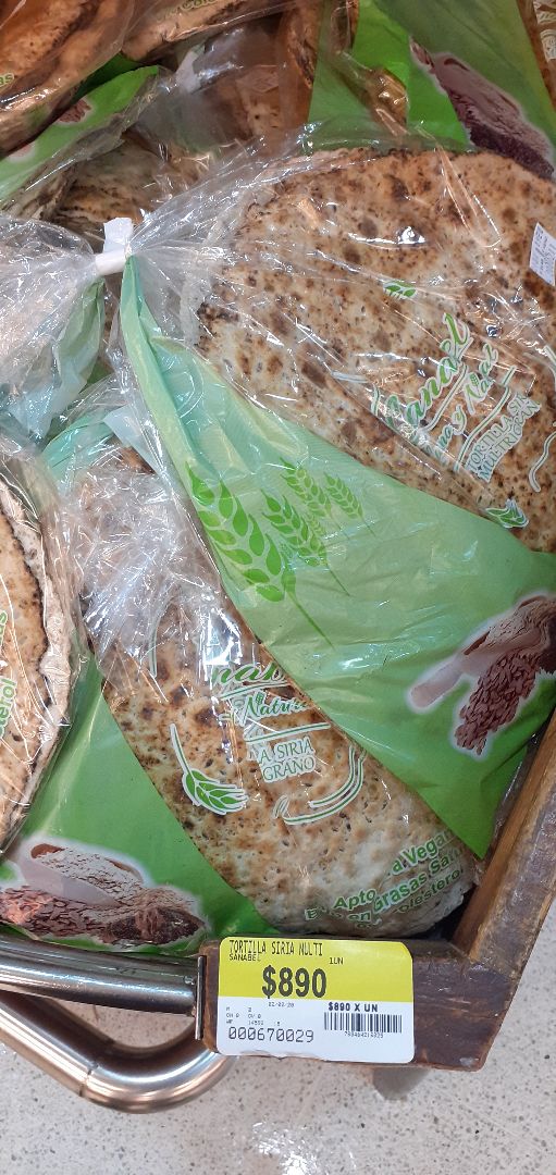 review photo of Sanabel Tortilla Multigrano Vegana shared by @viajandoycocinando on 26 Feb 2020 - review