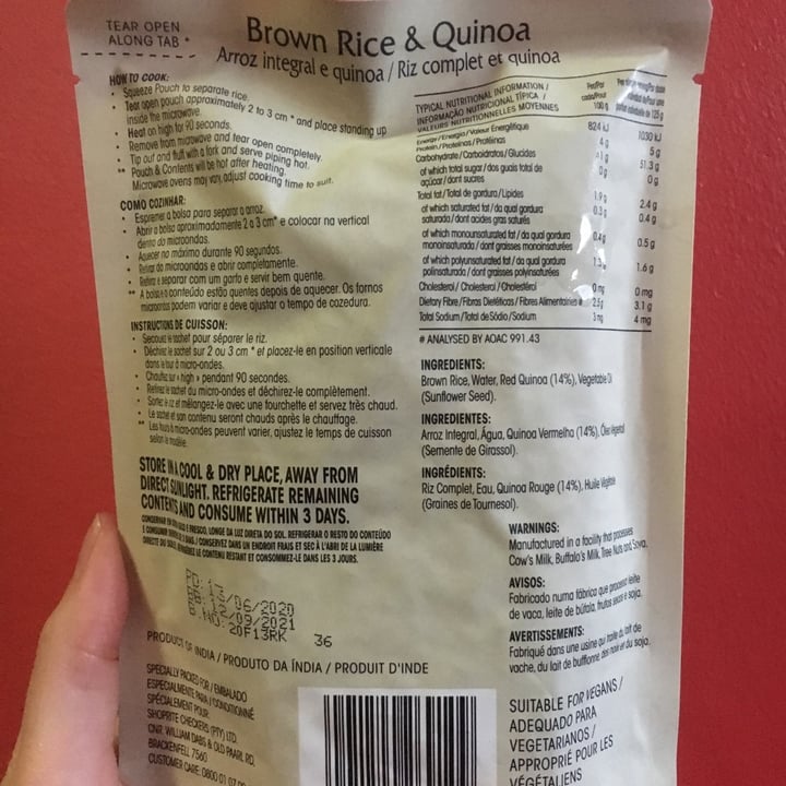 photo of Tasia Brown rice and quinoa shared by @veggiestephie on  28 Dec 2020 - review