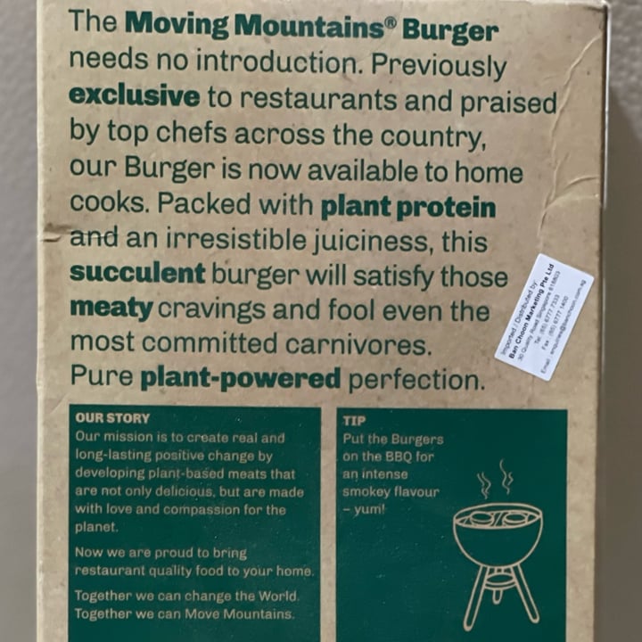 photo of Moving Mountains 2 Plant-based 1/4 lb Burgers shared by @greenbovine on  09 Nov 2021 - review