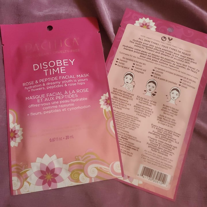 review photo of Pacifica Disobey Time Rose & Peptide Facial Mask shared by @561veggies on 25 Jun 2021 - review