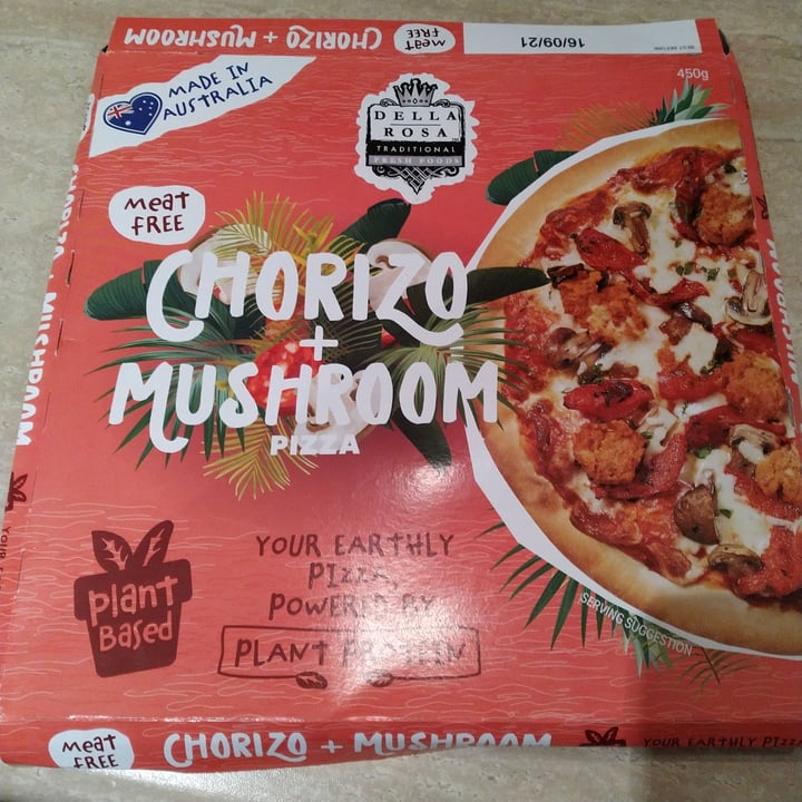 photo of Della rosa Chorizo + Mushroom Pizza shared by @grambo on  24 Mar 2021 - review