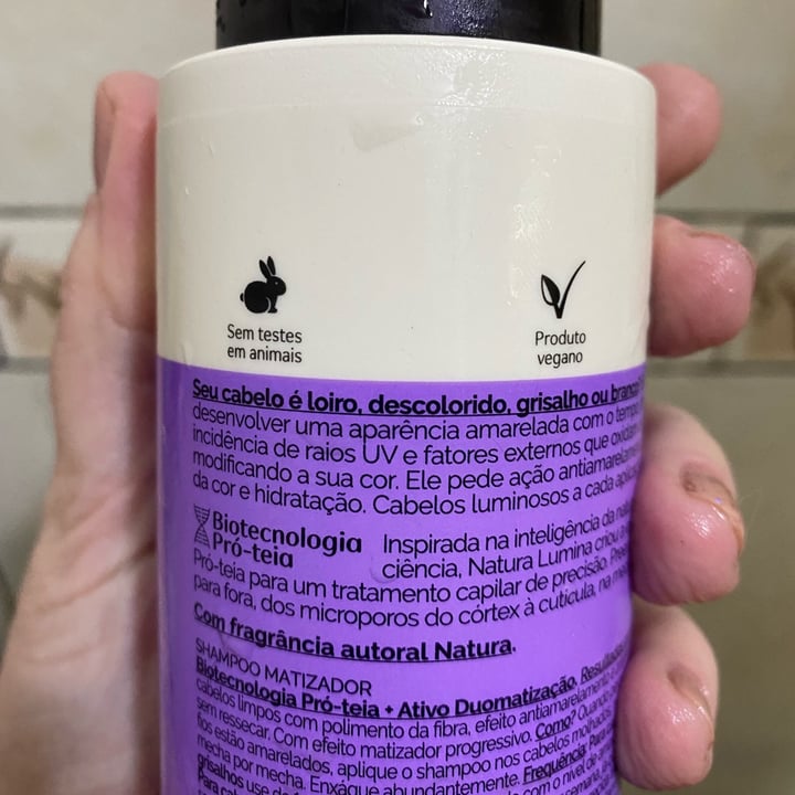 photo of Natura Natura Lumina shampoo matizador shared by @lygiaconsoladorbr on  26 Apr 2022 - review