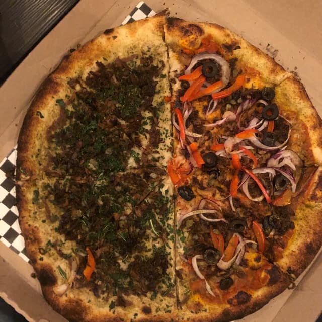Photo of the dish “Smokey Alfredo & Veggie Revolution Pizza”