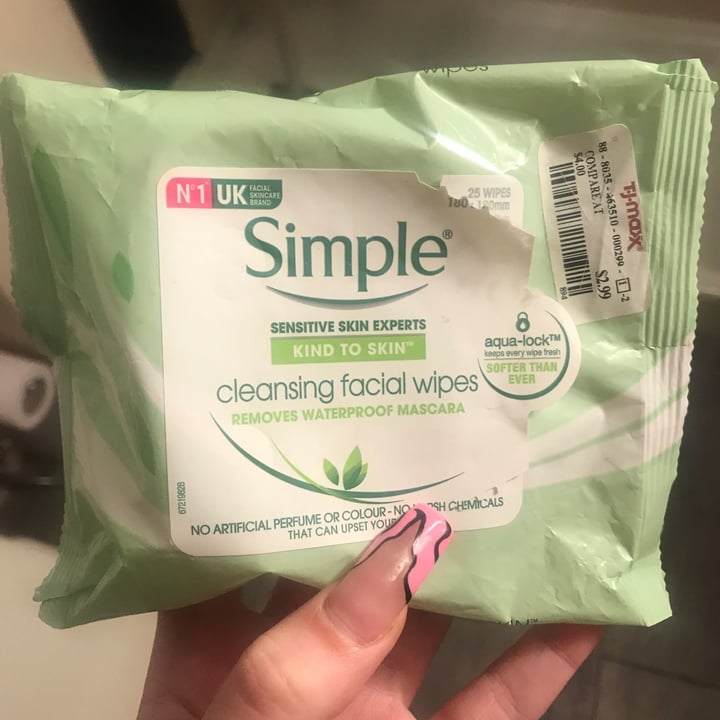 photo of Simple Cleansing Wipes shared by @s3xc-r4t on  18 Jun 2022 - review