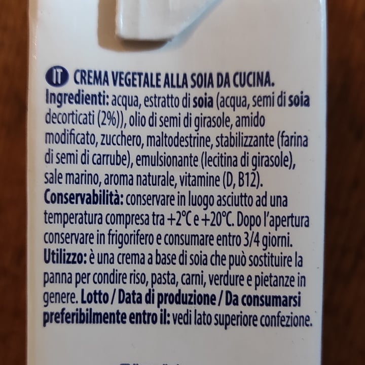 photo of OraSí Crema vegetale alla soia da cucina shared by @tuscanvegan on  07 Jun 2022 - review