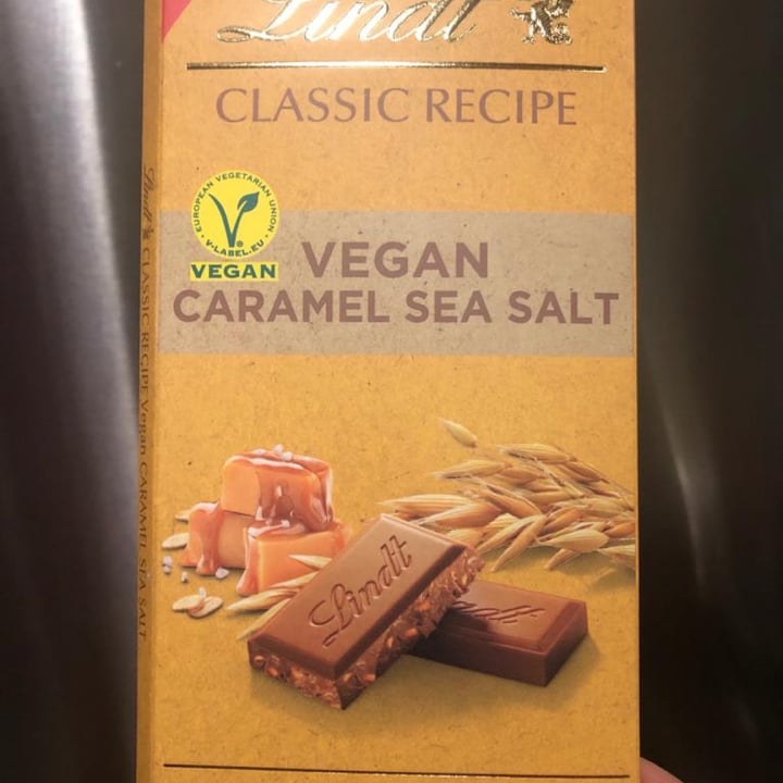 photo of Lindt classic recipe vegan caramel sea salt shared by @partyinthekitchen on  17 Dec 2022 - review