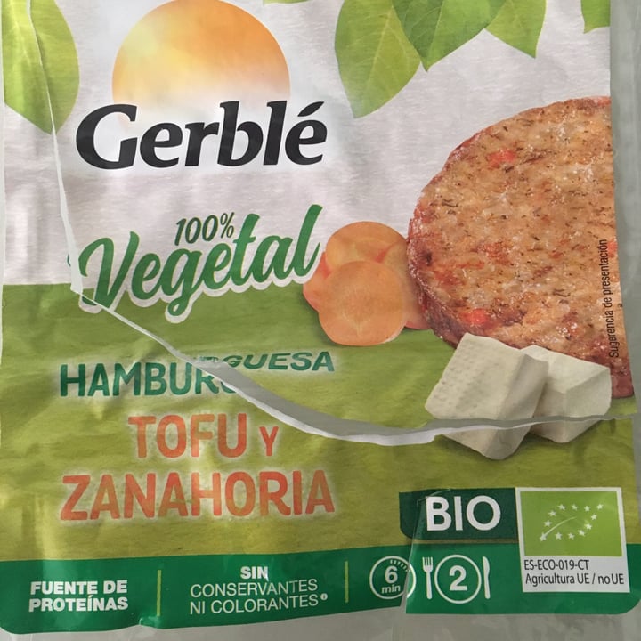 photo of Gerblé Hamburguesa Tofu Zanahoria shared by @lucy90 on  27 Apr 2021 - review