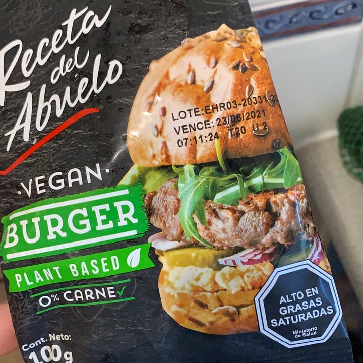 review photo of Receta del abuelo Vegan Burger Plant Based shared by @rociogonzalez on 16 Aug 2021 - review