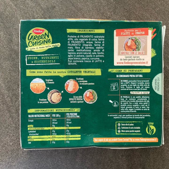 photo of Findus Cotolette Vegetali shared by @giuffridailenia on  21 Jul 2022 - review