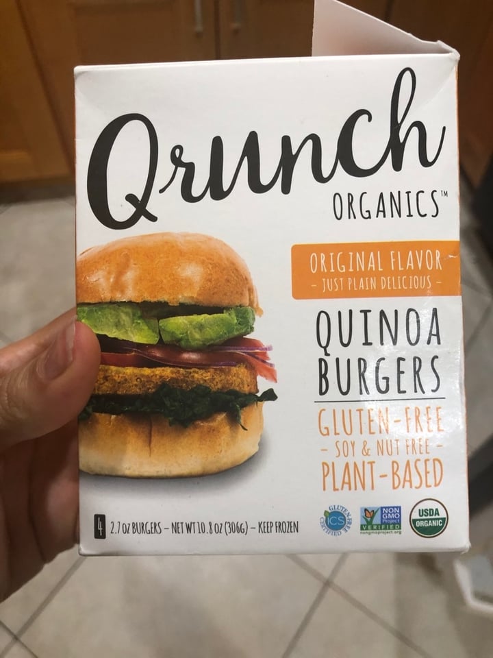 review photo of Qrunch Organics Quinoa Burgers shared by @ginagentile617 on 16 Feb 2020 - review
