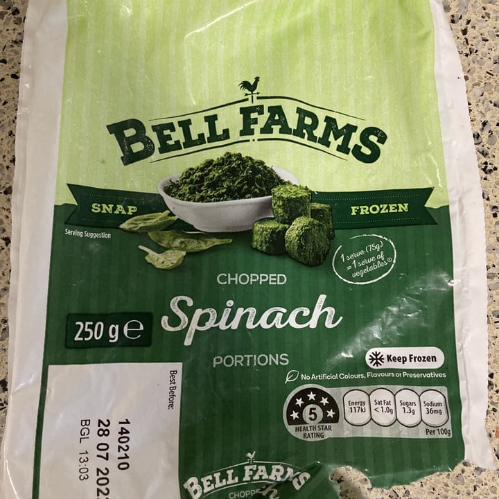 photo of Bell Farms Chopped Spinach Portions shared by @rinny1 on  27 Jan 2021 - review