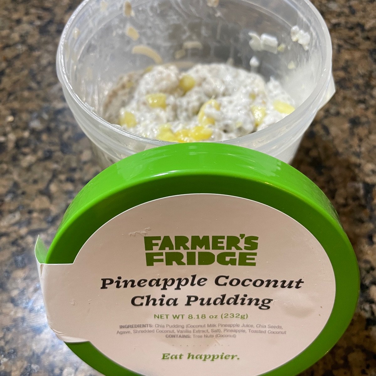 Pineapple coconut chia pudding from Farmer's Fridge - Vegan Product ...