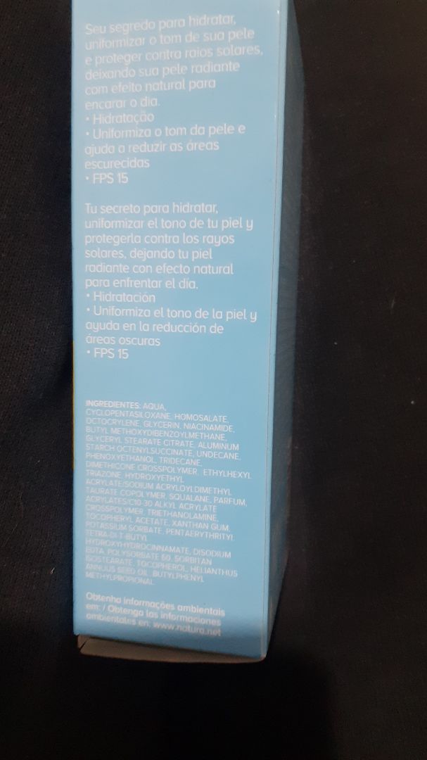 photo of Natura Hidratante facial Aclarador shared by @0hmyveg on  19 Mar 2021 - review