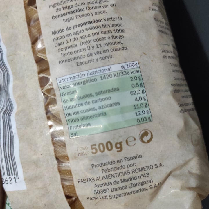 photo of Combino Bio Organic Penne Rigate Integral shared by @quetecoso on  16 Nov 2022 - review