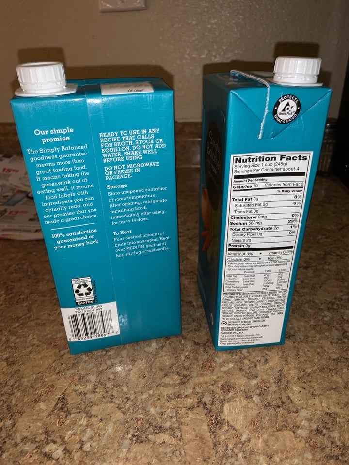 review photo of Simply Balanced Vegetable Broth shared by @hollyamber on 24 Dec 2019 - review