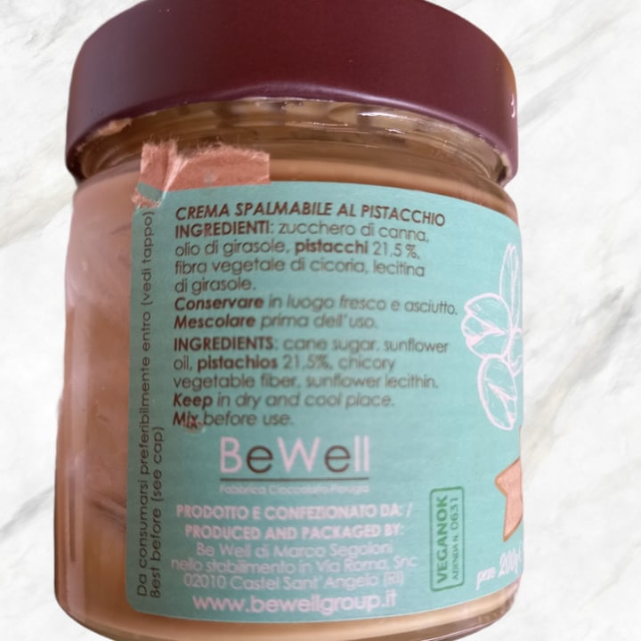review photo of B-well Crema spalmabile al pistacchio shared by @fczono on 17 Apr 2021 - review