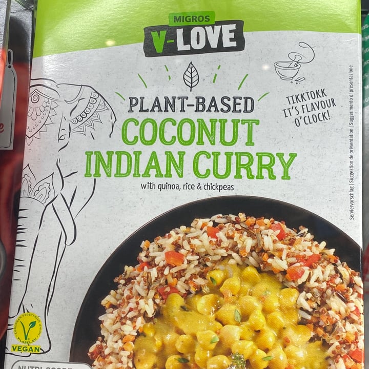 photo of Migros V-Love Plant-Based Coconut Indian Curry shared by @chiarapolti on  20 Jun 2022 - review
