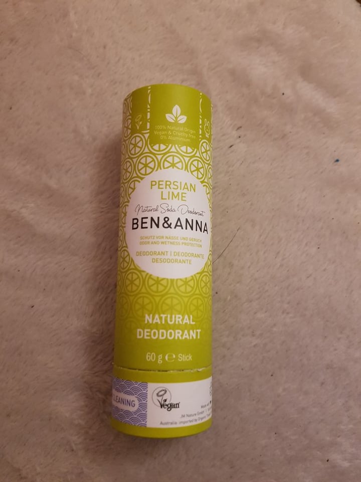 photo of Ben & Anna Natural Deodorant shared by @tzlilgoldner on  17 Feb 2020 - review
