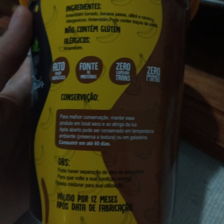 review photo of Terra dos Grãos Pasta de amendoim sabor Banana e Cacau shared by @isaavegan on 10 Feb 2022 - review