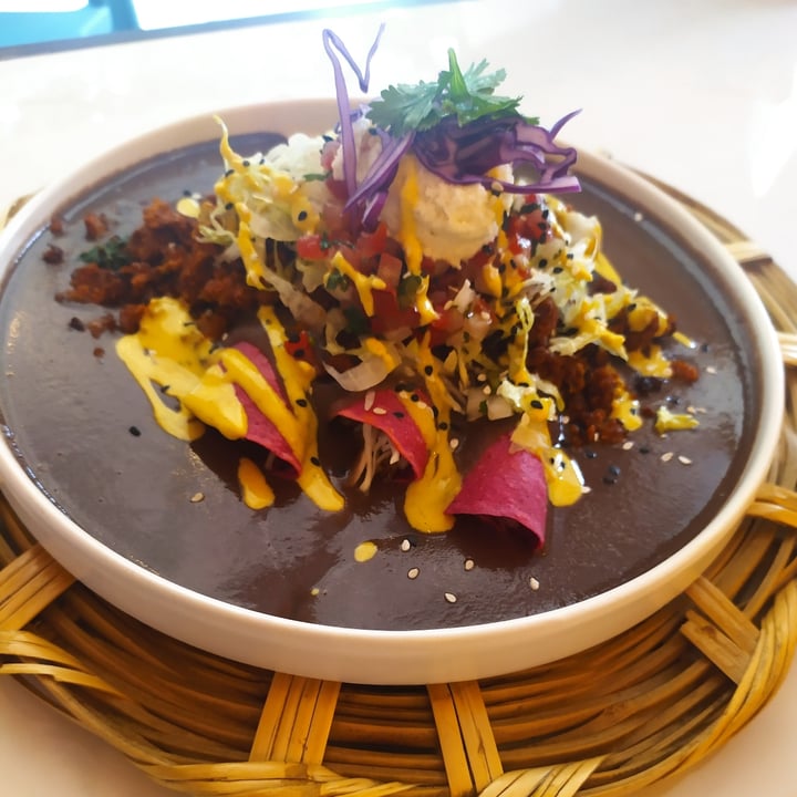 photo of La Pitahaya Vegana Enfrijoladas shared by @anacm on  23 Jun 2021 - review