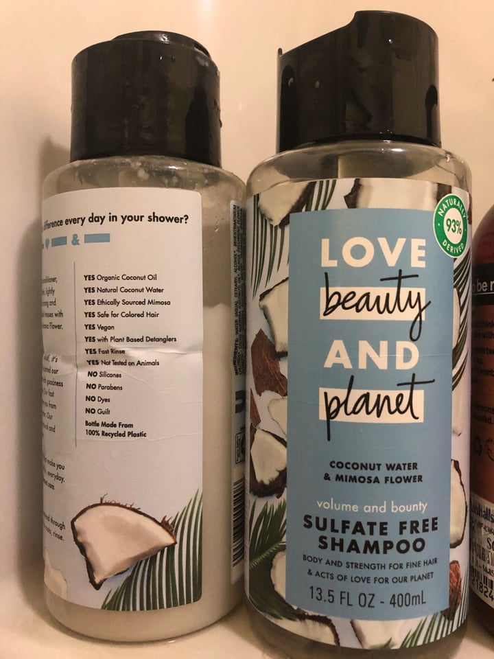 photo of Love Beauty and Planet Coconut Water & Mimosa Flower Shampoo shared by @shannadae on  23 Aug 2019 - review