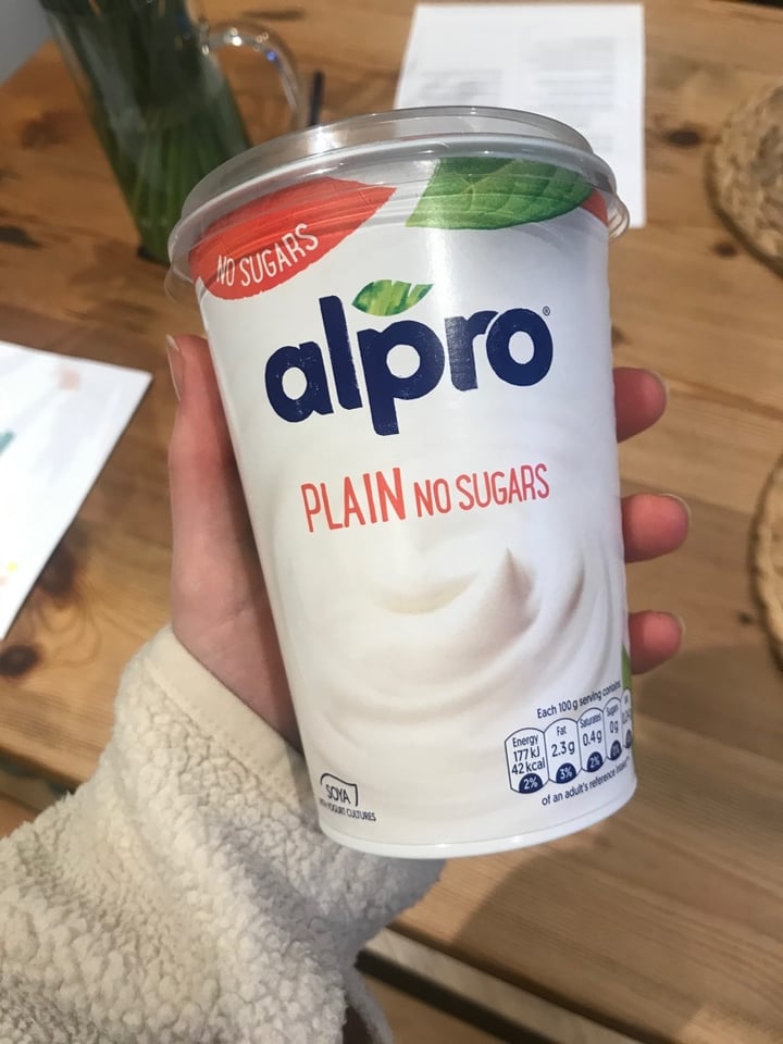 photo of Alpro Plain No Sugars shared by @vegalice on  30 Jan 2020 - review