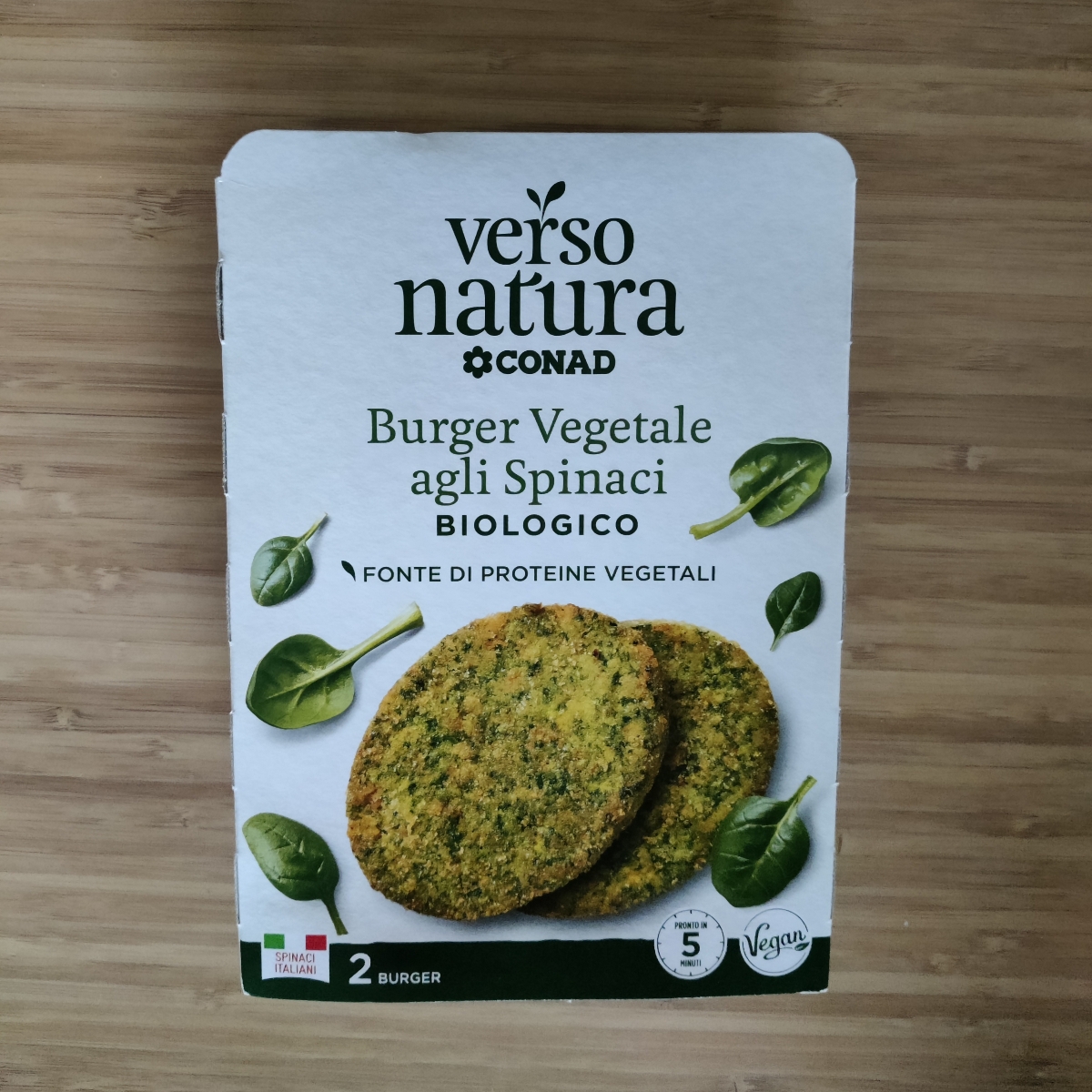 Verso Natura Conad Veg Burger Vegetali agli Spinaci Review