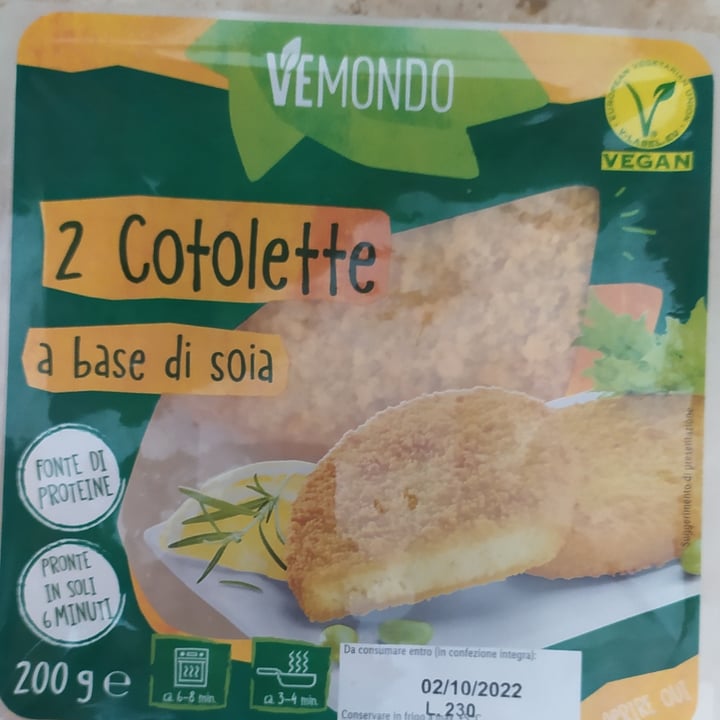 photo of Vemondo  2 Cotolette a Base di Soia shared by @graziaesse on  03 Sep 2022 - review
