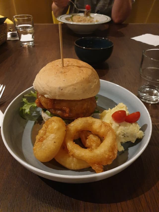 Foto do prato “portobello burger”