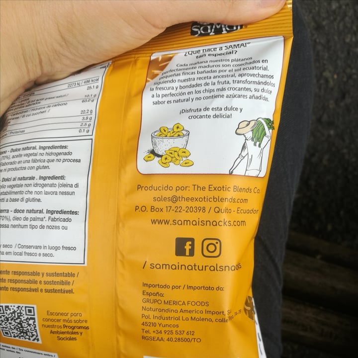 photo of Samai Plantain Chips Naturally Sweet shared by @luciacev on  30 Sep 2021 - review