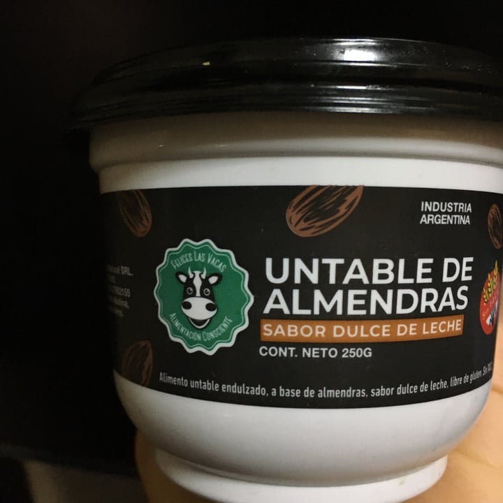 photo of Felices Las Vacas Untable de Almendras sabor Dulce de Leche shared by @molveg on  28 Oct 2020 - review