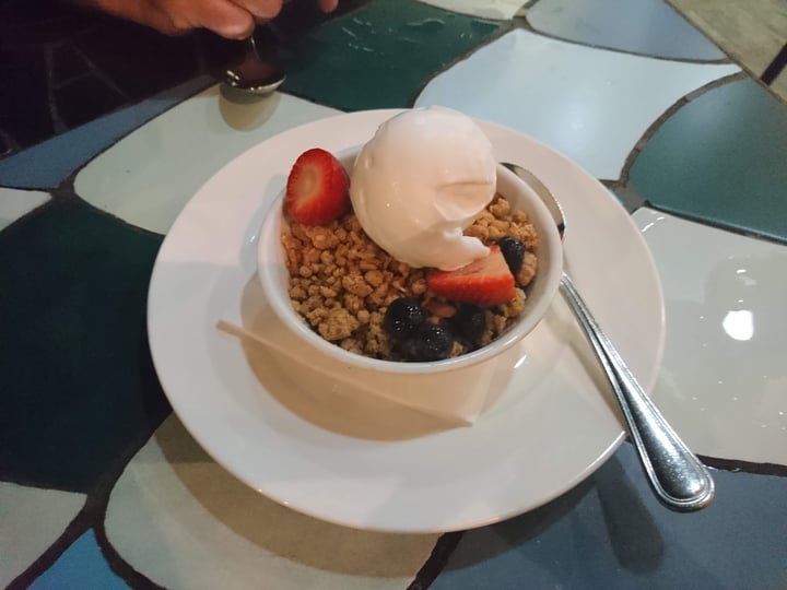 photo of Original Sin Mediterranean Restaurant Apple Crumble with Coconut Ice Cream shared by @hollya113 on  14 Aug 2019 - review