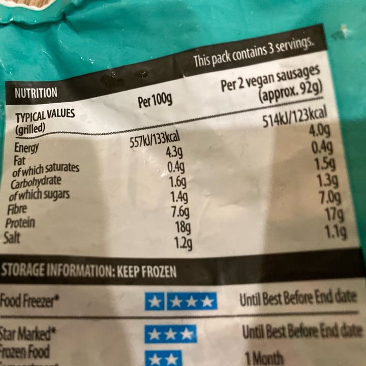 photo of Plant Menu Aldi plant menu onion and rosemary sausages shared by @fmclean8 on  31 Mar 2022 - review