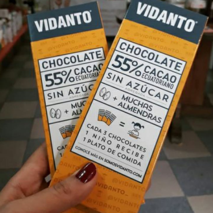 photo of Vidanto Chocolate 55 % cacao shared by @lauesp5 on  12 Apr 2021 - review