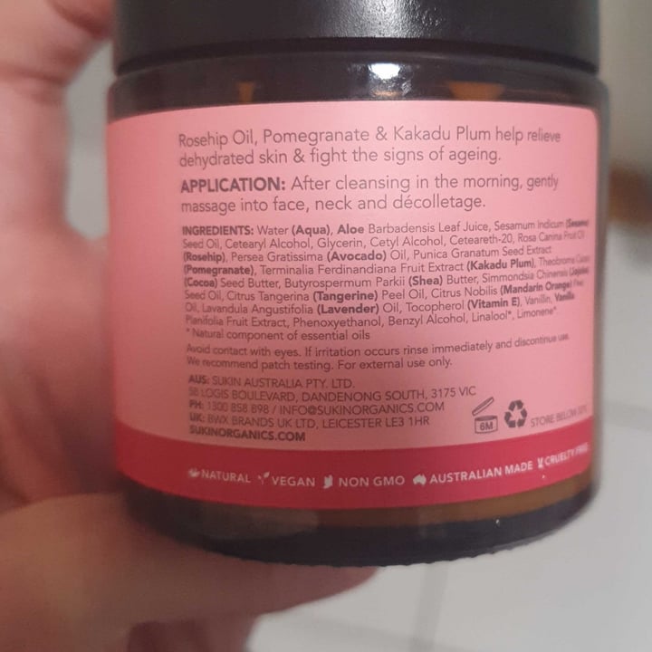 photo of Sukin Rosehip Hydrating Day Cream shared by @stellux on  13 Mar 2022 - review