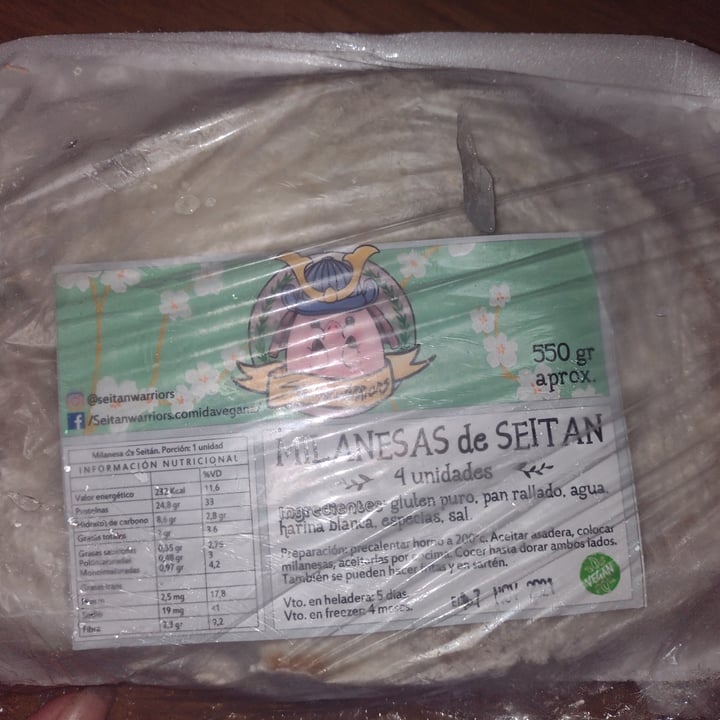 photo of Seitan warrior Milanesas de Seitan shared by @sofia8 on  04 Dec 2021 - review