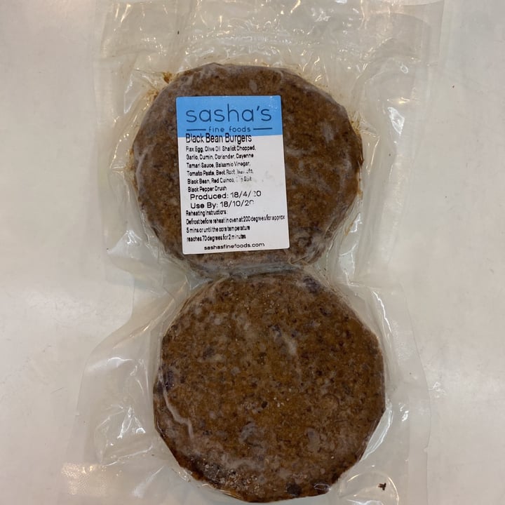 photo of Sasha’s fine foods Black Bean Burgers shared by @camn on  23 Sep 2021 - review