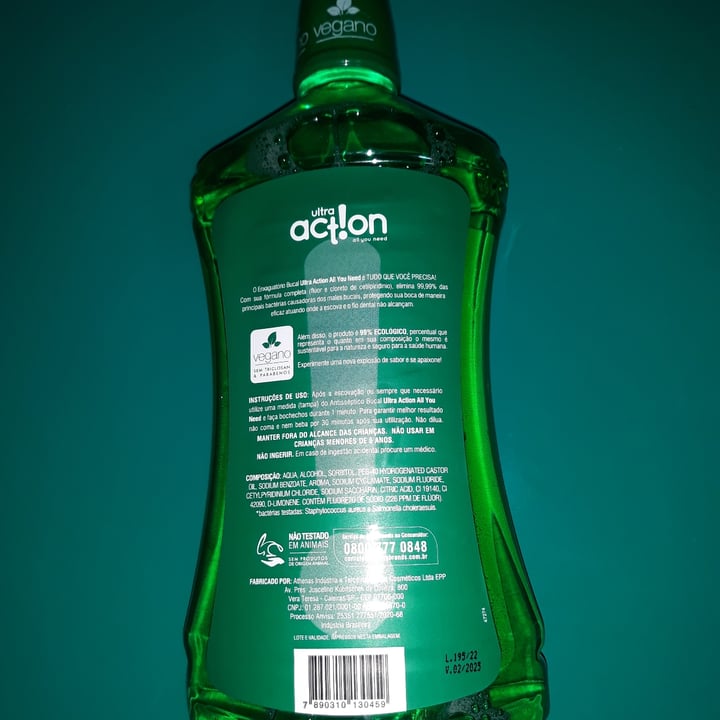 review photo of Ultra action antisséptico bucal com flúor shared by @kellycunha on 12 Jun 2022 - review