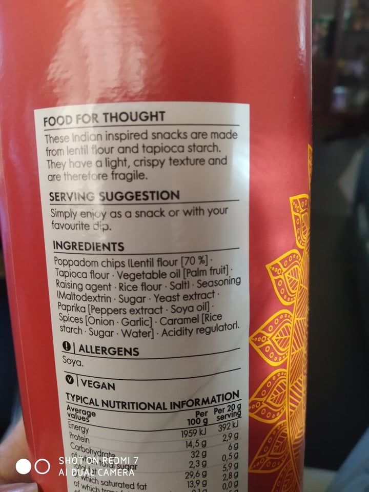 review photo of Poppadoms BBQ flavoured lentil snack Poppadoms - BBQ flavoured lentil snack shared by @sillydillysu on 30 Dec 2020 - review