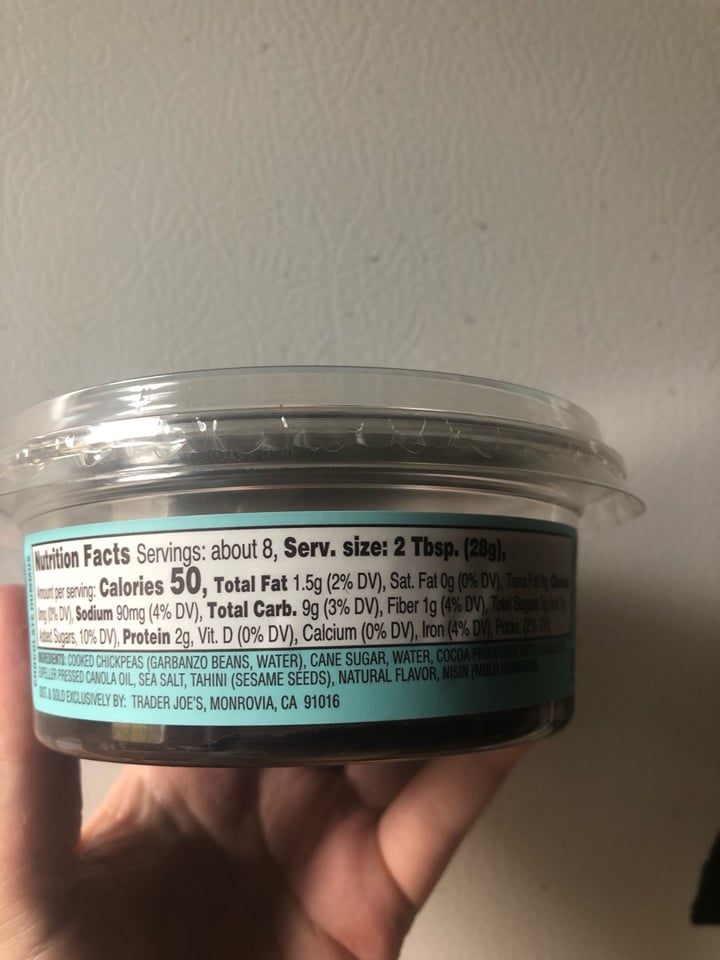 photo of Trader Joe's Chocolate Hummus shared by @macks on  24 Nov 2019 - review
