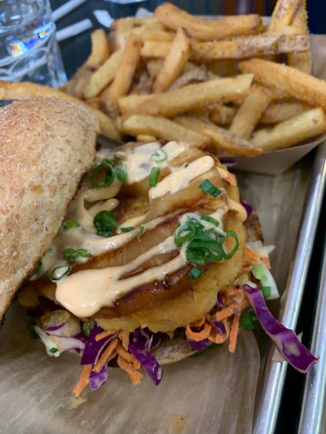 Photo of the dish “Hawaiian Burger With Fries”
