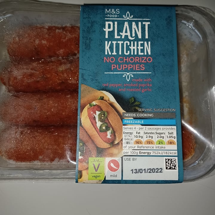 photo of Plant Kitchen (M&S) Chorizo puppies shared by @tinkx on  19 Jan 2022 - review