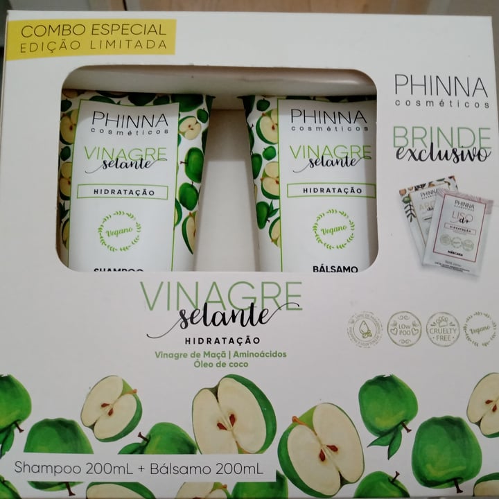 review photo of Phinna Cosmeticos Shampoo +Bálsamo - Vinagre Selante - Hidratação shared by @jaquechemi on 06 May 2022 - review