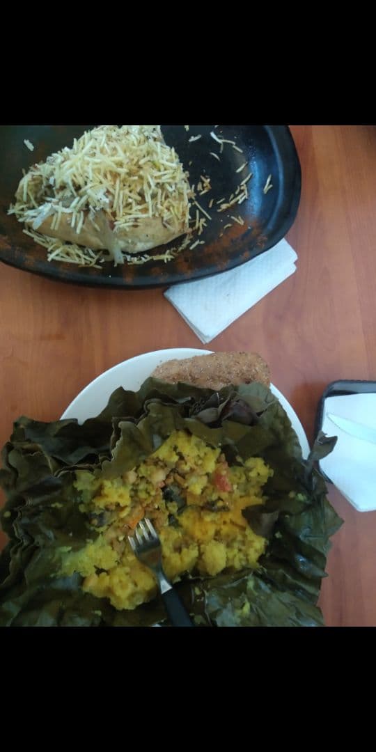 Photo of the dish “Tamal vegano y Perro Caliente”